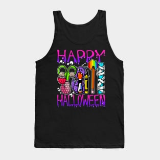 Happy Halloween Art Supplies with Costumes Tank Top
